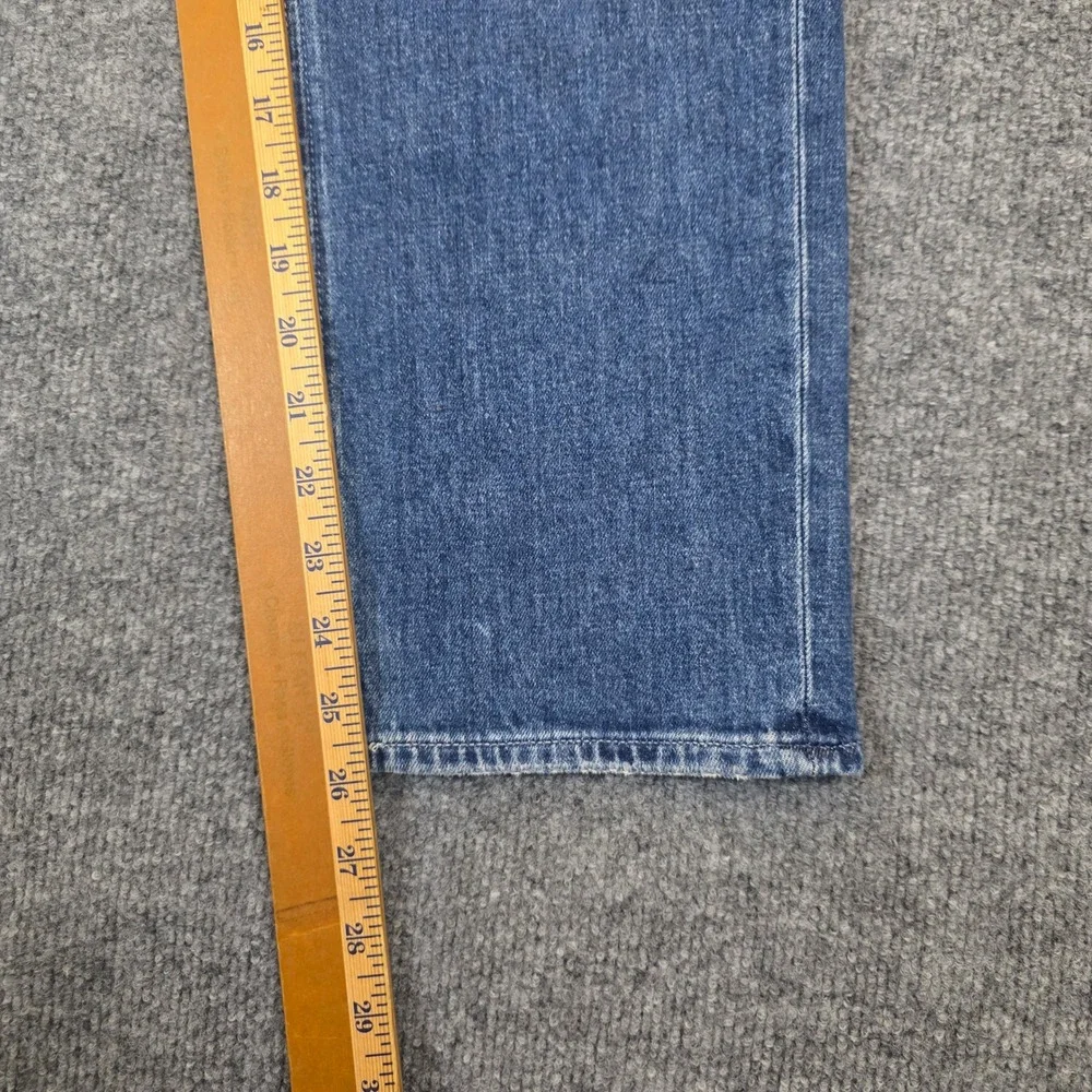 Paige Noella Maternity Jeans Womens 30W X 26L Blue Straight Leg‎ Elastic Stretch